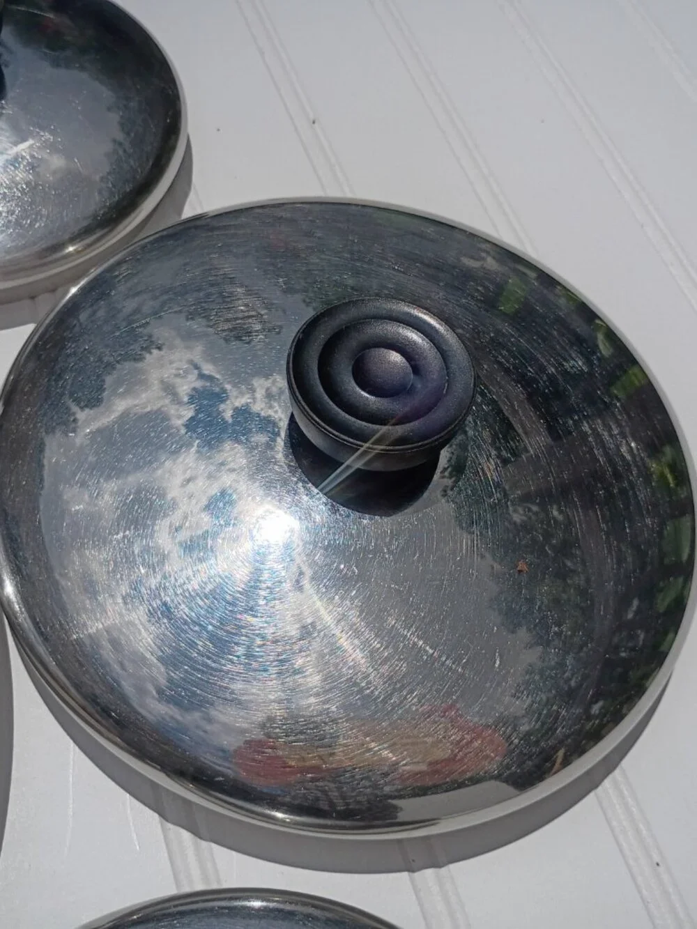 Revere Ware Replacement Lids LOT OF 7 Stainless Steel Pot and Pan Farberware Vtg